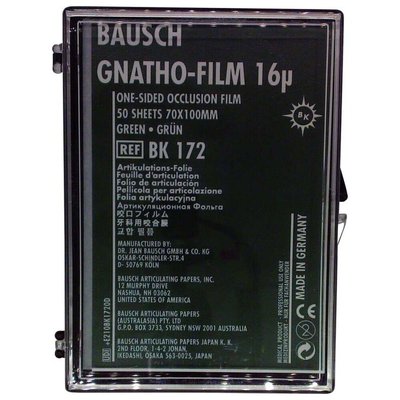 Gnatho-Film artikulační fólie 16µ 70x100mm zelená