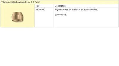 VKS Matrice OC 1,7 titanová matrice 2ks