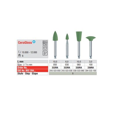 Leštící guma Cerapol Plus RA 0335 6 ks