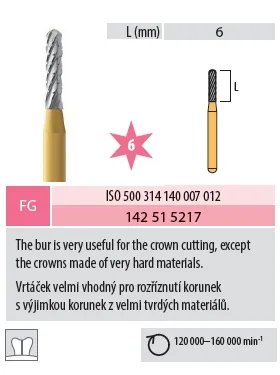 Vrtáček T 506.314.140.007.012 TC monolit zlacený