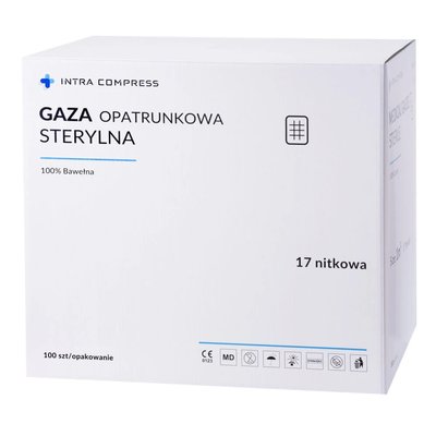 Gaza jałowa kopertowa 1/2 m2 17 nitkowa INTRA-MED