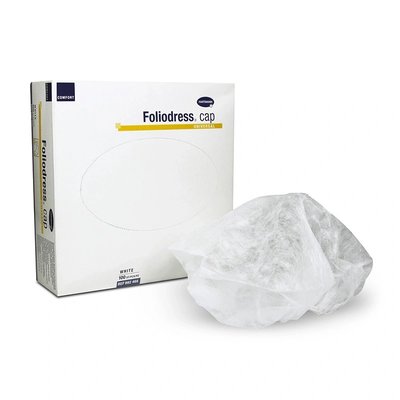 Čepice Foliodress Cap Univerzal – bílá, 100 ks