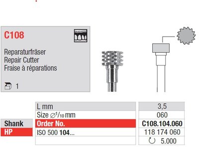 Edenta Lab C108 - Repair Cutter - 1 ks