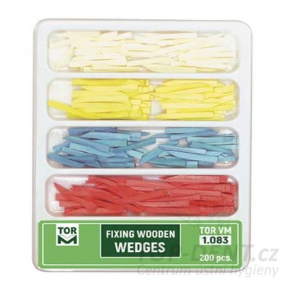 TOR dřevěné klínky mix velikostí, 4x50ks