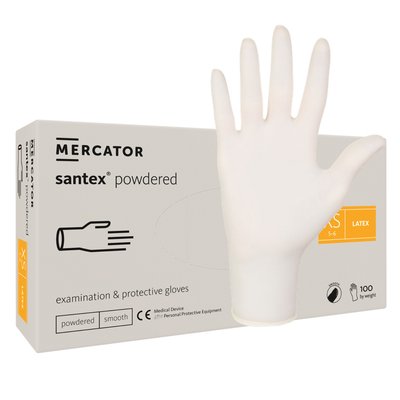 Rukavice Mercator Santex latex, s pudrem - M