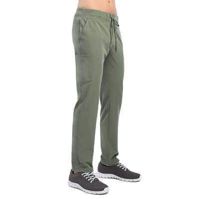 Pánské kalhoty, Elegant stretch, olivově zelené - L