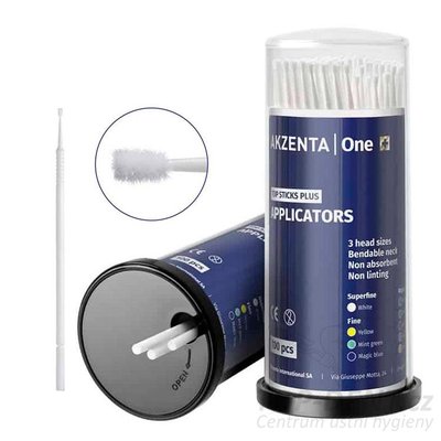 Akzenta Top Sticks Plus Micro aplikátory SUPER FINE (bílé), 100ks
