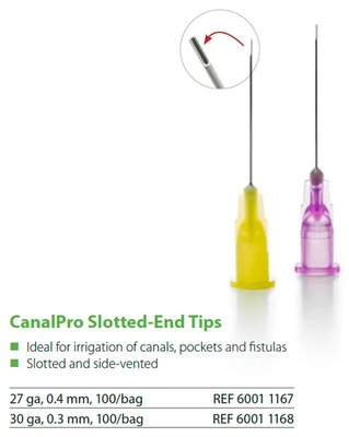 CanalPro kanyly Slotted-End žluté 30G 100ks