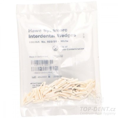 Kerr Hawe dřevěné klínky 822/20 (bílé), 100ks