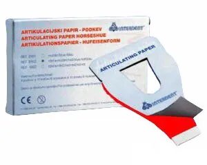 Artikulační papír 40 µm 6×10 listů modročervená podkova