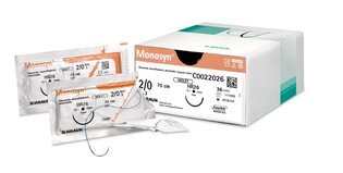 Monosyn 6/0 70cm igła 12mm 3/8 koła (DS12) 36szt/opak. szew wchłanialny fioletowy glikonatowy