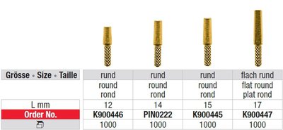Edenta Lab Conical Pinsystem - 1000 ks