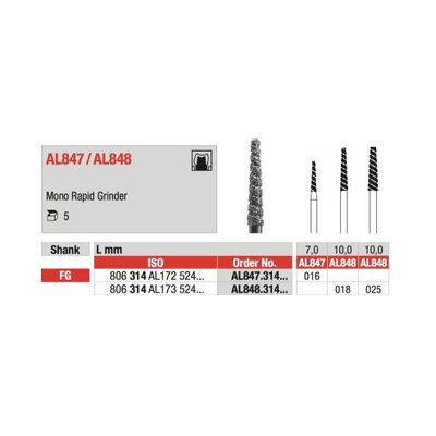 Diamant FG AL848.025 (5ks/bal)