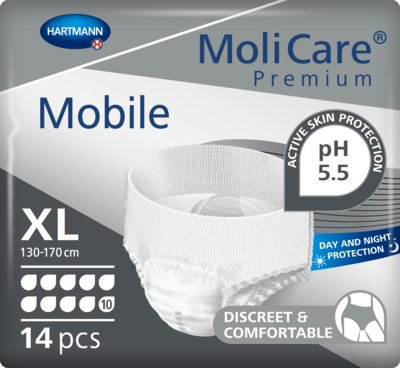 MoliCare Mobile 10 kapek vel. XL natahovací kalhotky 14 ks