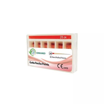 Gutaperka Cerkamed 60szt rozszerzalność 06