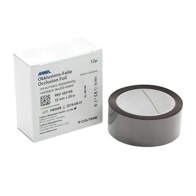 Artikulační fólie Hanel oboustranná, 22mmx25m, černá