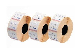 Etykiety ze wskaźnikiem parowym (kl.1) Browne - taśma do metkownicy 500szt/rolka 29x28 mm dwustronnie przylepne