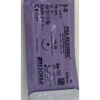 ŠITÍ Resorba PGA violet, vstřebatelné EP 2 USP 3/0 HS20 1x70cm 24 ks