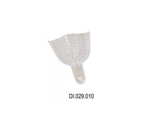 Łyżki wyciskowe plastikowe przezroczyste Dentaline - pełne rozm.L górne do braków częściowych 10szt/opak. jednorazowe