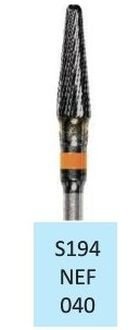 HORICO tvrdokovová fréza čierna - kónus zaoblený 4,0 mm
