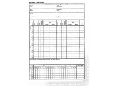 Zdravotní záznam pro stomatologii (děti a dorost)