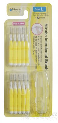 Mizuha mezizubní kartáčky L 1,50 mm (žlutá),15 ks