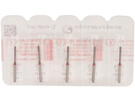 Omni Diamanten 879 - Packung 5 Stück grün grob, FG, Figur 290 Torpedo zylindrisch, 10 mm, ISO 012