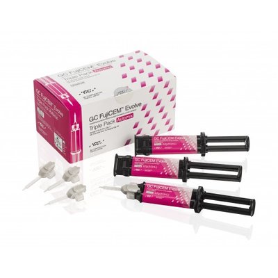 GC FujiCEM Evolve Triple Pack Automix - 3 x stříkačka (9.2 g/5.0 ml), 45 x GC Push and Click koncovka Regular