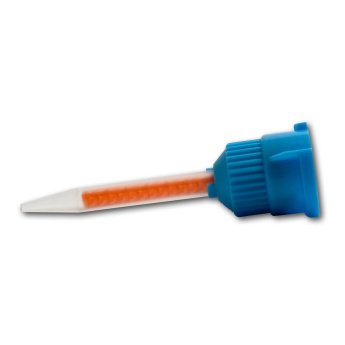 HS-míchací kanyly světle modré 1:4/10:1, červená spirála 50 ks