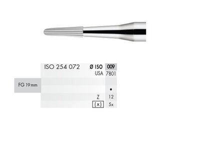 Tvrdokovový vrtáček kulatý kužel (5ks)