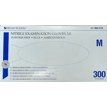 HS-rukavice nitril nepudrované modré velikost XL 250 ks