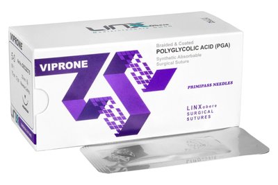 Nici chirurgiczne wchłanialne Viprone 12 szt. - 3/0 22 mm