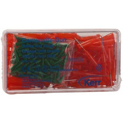 Kanyly a pístky, oranžové s jehlou, 100 ks