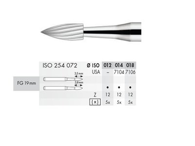 Tvrdokovový vrtáček plamínek (5ks) - Velikost: 014