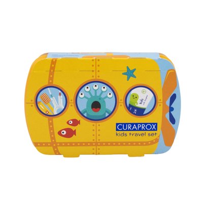 Curaprox Travel Set Kids cestovní sada pro děti - oranžová