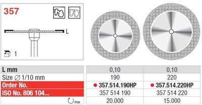 Edenta Lab 357 - SuperFlex diamantové kotúče - 1 ks