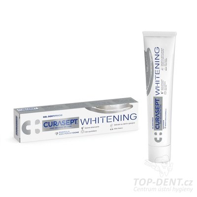 Curasept Whitening gelová bělící zubní pasta s peroxidem, 75ml