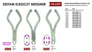 Ori Kleszcze ekstrakcyjne Meissner - zestaw 123