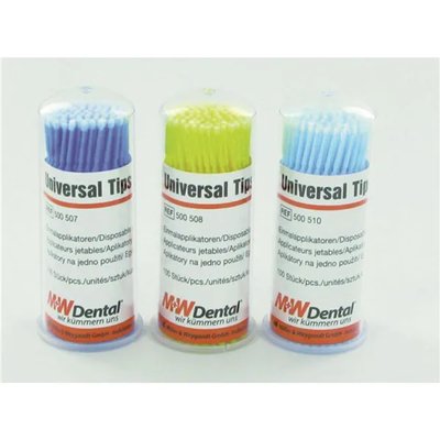 M+W Universal tips regular MODRÉ 100ks s držátkem