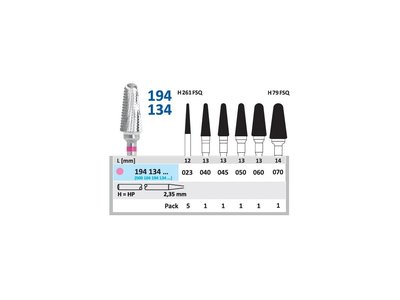 Tvrdokovová fréza - kónus zakulacený, 194134, průměr 7mm
