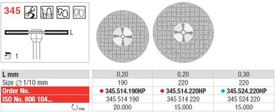 Edenta Lab 345 - Flex, diamantové kotúče - 1 ks