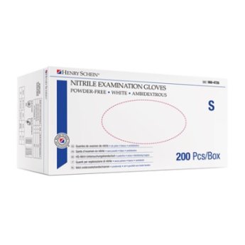 HS-rukavice nitril nepudrované bílé Soft S, balení 200 ks