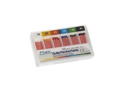 Guttaperčové čepy 2% ISO 040