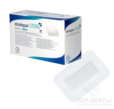 Netkané krytí s absorpční vložkou Elastopor STERIL, sterilní, 5 x 7,2cm (100 ks)