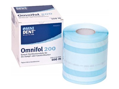 Omnifol - jednorázová sterilizační fólie, 200mm x 50mm x 100m