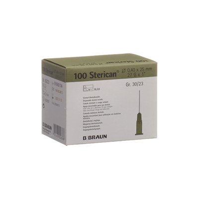 Jehla inj. 0,4x25 šedá 100ks Braun