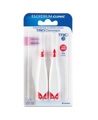 Elgydium Trio Compact Red mezizubní kartáček 6 ks