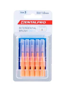 DentalPro I Shaped 3 mezizubní kartáček oranžový 10 ks