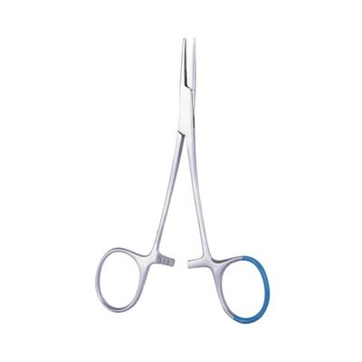 Jednorázová Mosquito svorka, rovná, 125 mm, kovová, 25 ks