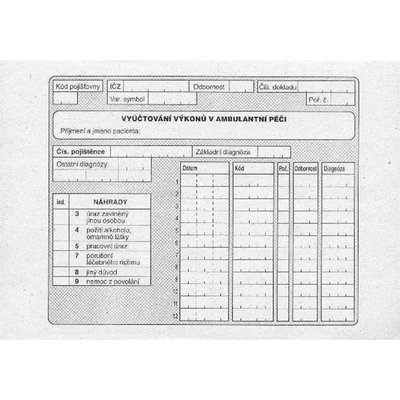 DITIS Vyúčtování výkonů v ambul. péči A5 (9990010)